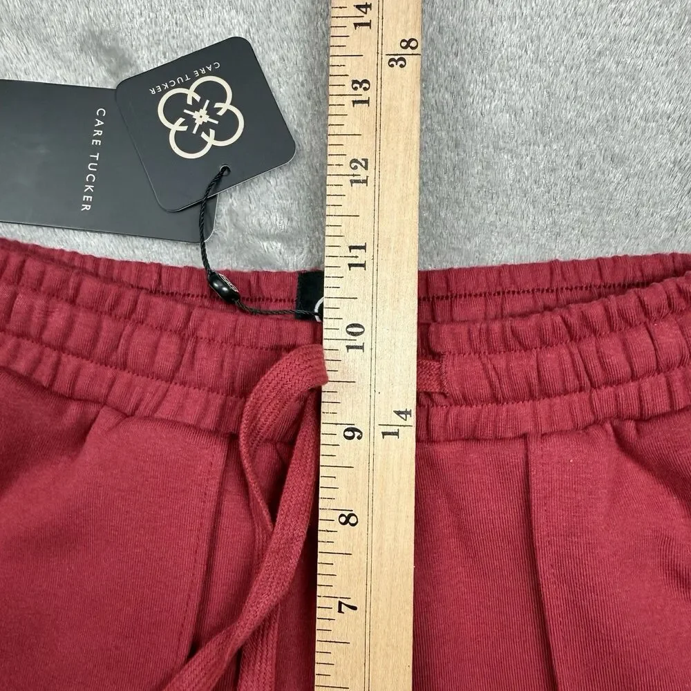 Care Tucker Pants Womens XS Red Jordan Interlock Bordeaux Side Stripe Zip Office